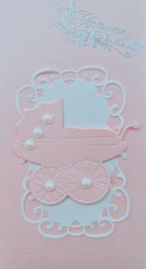 Картичка за бебе - светло розова