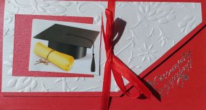 Картичка за дипломиране - червена